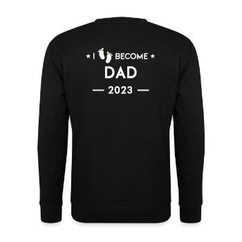 Ich werde Papa 2023 - Unisex Pullover - Schwarz - Hinten - Alina (178cm)