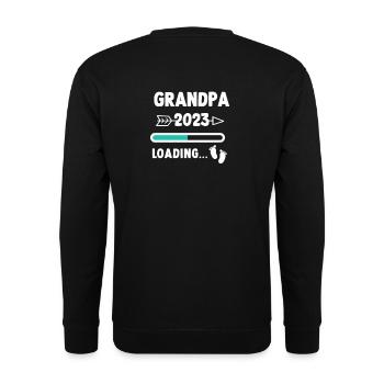 I'm going to be a grandpa 2023 - Baby feet with loading screen - Unisex Sweatshirt - black - Back - Alina (178cm)