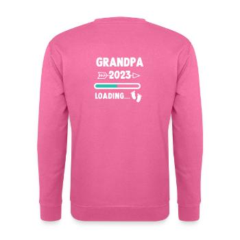 Ich werde Opa 2023 - Babyfüsse mit Loading Screen - Unisex Pullover - Pink - Hinten