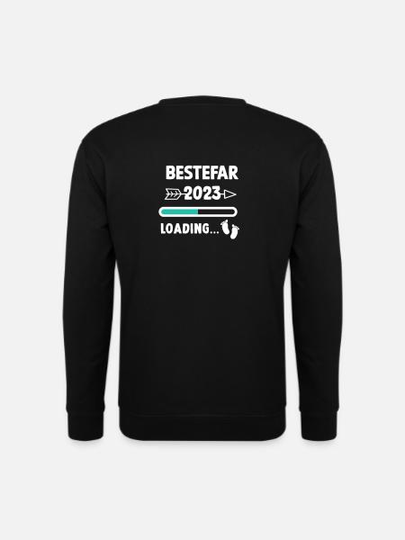 Ich werde Opa 2023 - Babyfüsse mit Loading Screen - Unisex Pullover - Schwarz