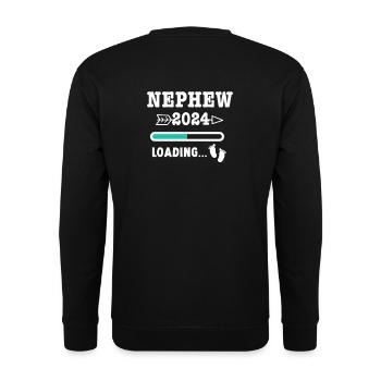 Ich werde Tante 2024 / Werdende Tante 2024 - Unisex Pullover - Schwarz - Hinten - Alina (178cm)