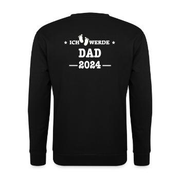 DAD 2024 loading... - Unisex Pullover - Schwarz - Hinten - Alina (178cm)