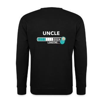 Ich werde Onkel 2024/ Werdender Onkel 2024 - Unisex Pullover - Schwarz - Hinten - Alina (178cm)