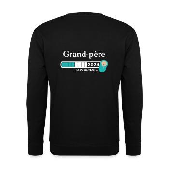 Grand père 2024 Chargement - Sweat-shirt Unisexe - noir - Dos - Alina (178cm)