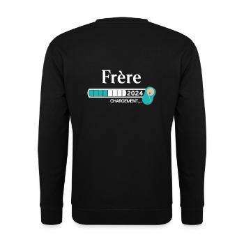 Frère 2024 Chargement... - Sweat-shirt Unisexe - noir - Dos - Michal (187cm)