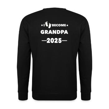 Je deviens Grand-père 2025 - Sweat-shirt Unisexe - noir - Dos - Michal (187cm)