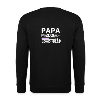 Papa 2026 Babyfüße - Unisex Pullover - Schwarz - Hinten - Alina (178cm)