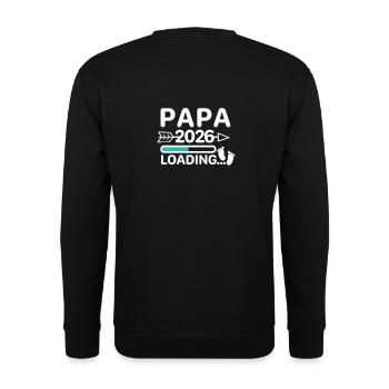 Papa 2026 Babyfüße - Unisex Pullover - Schwarz - Hinten - Alina (178cm)
