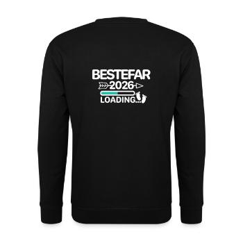 Bestefar 2026 norwegisch - Unisex Pullover - Schwarz - Hinten - Alina (178cm)