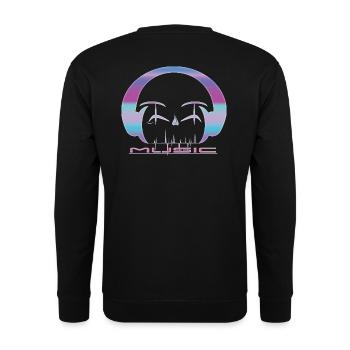 Colorful Music Headphones - Unisex Sweatshirt - black - Back - Alina (178cm)