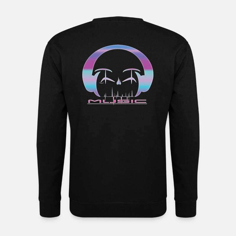Bunte Musik Kopfhörer - Unisex Pullover - Schwarz