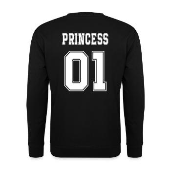 Familie, Family King Queen Prince Prince Princess - Unisex Pullover - Schwarz - Hinten - Alina (178cm)