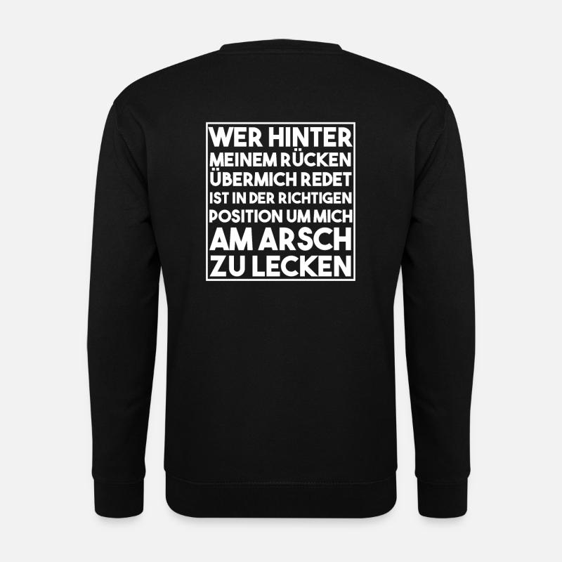 Leckt mich am Arsch! Schlagfertig. Cooler Spruch. - Unisex Pullover - Schwarz