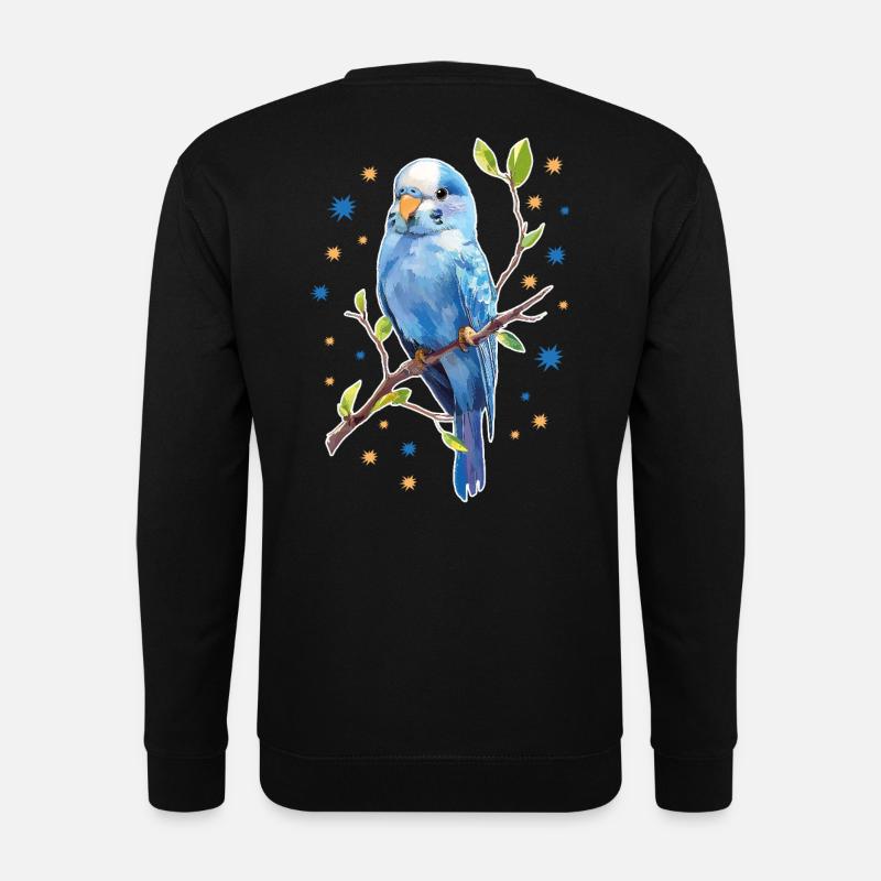 Wellensittich Sterne - Unisex Pullover - Schwarz