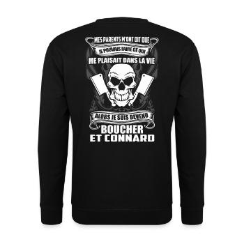 Tee Shirt Boucher - Sweat-shirt Unisexe - noir - Dos - Alina (178cm)