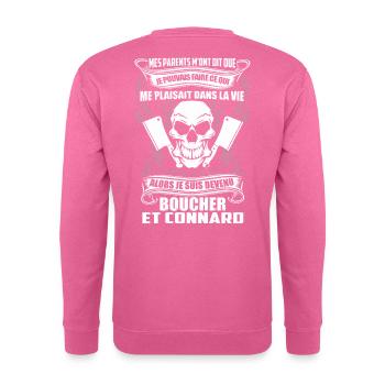 Tee Shirt Boucher - Sweat-shirt Unisexe - rose - Dos