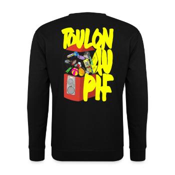 Toulon au Pif - Sweat-shirt Unisexe - noir - Dos - Alina (178cm)