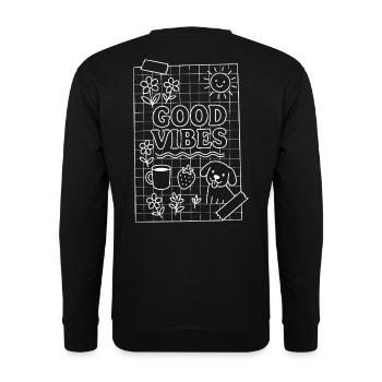 Gute Vibes - Unisex Sweatshirt - black - Back - Alina (178cm)