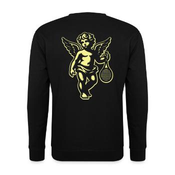 Tennis Design Chemise Angel Cherub Retro Renaissance - Sweat-shirt Unisexe - noir - Dos - Alina (178cm)