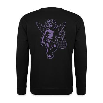 Tennis, Fun Shirt Angel Cherub Retro Renaissance - Sweat-shirt Unisexe - noir - Dos - Alina (178cm)