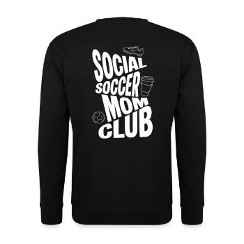 Social Soccer Mom Club - Unisex Pullover - Schwarz - Hinten - Michal (187cm)