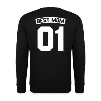 Best Mom - Unisex Pullover - Schwarz - Hinten - Michal (187cm)
