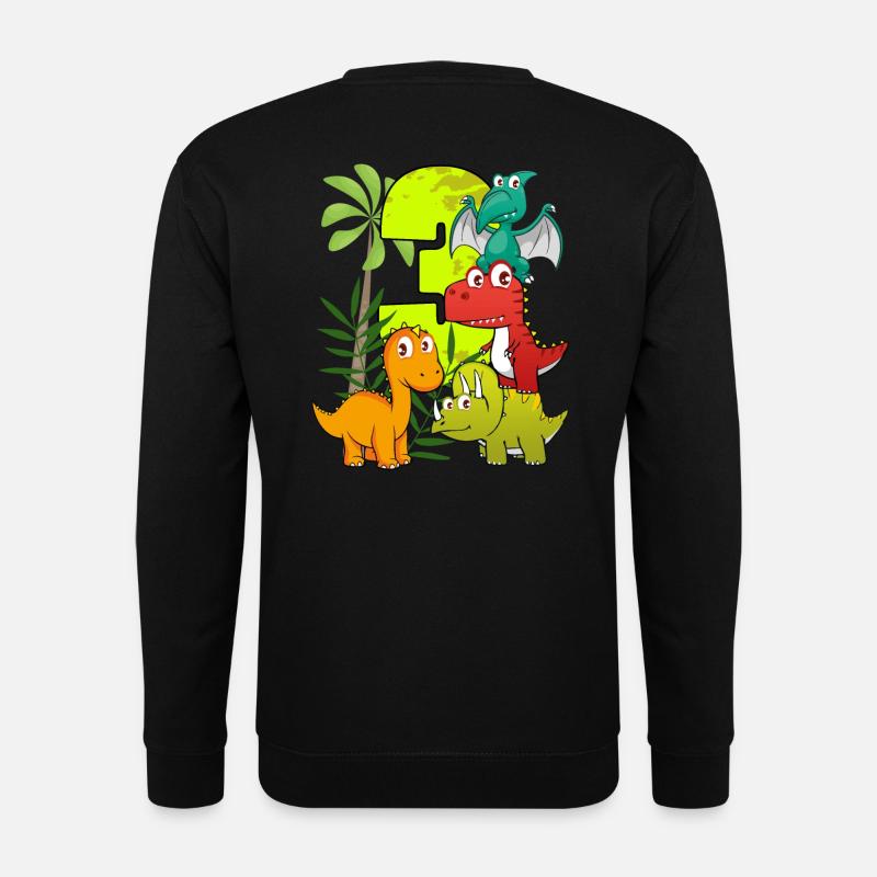 3 Jahre alt Geburtstag Junge Drei 3. Dino T-Rex - Unisex Pullover - Schwarz