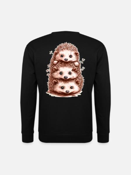 Lustige Igel - Unisex Pullover - Schwarz
