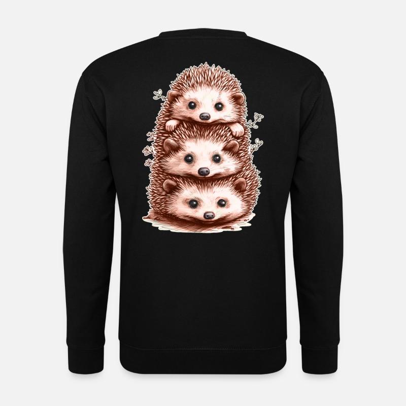 Funny Hedgehogs - Unisex Sweatshirt - black