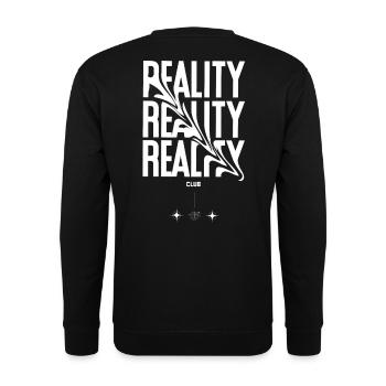 Black White Minimalist Design - Unisex Pullover - Schwarz - Hinten - Alina (178cm)