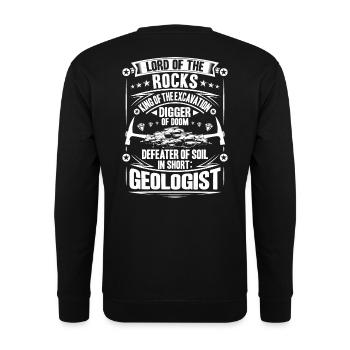 Géologie Géologie Géologues Géosciences pierres - Sweat-shirt Unisexe - noir - Dos - Alina (178cm)