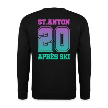 St. Anton Après Ski - Unisex Pullover - Schwarz - Hinten - Alina (178cm)