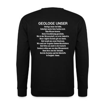 Geologe Unser Gebet Geologie Geologin Geschenk - Unisex Pullover - Schwarz - Hinten - Alina (178cm)