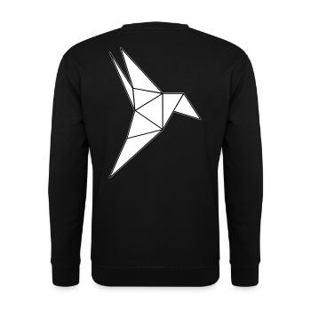 Colibri Origami Oiseau - Sweat-shirt Unisexe - noir - Dos - Alina (178cm)