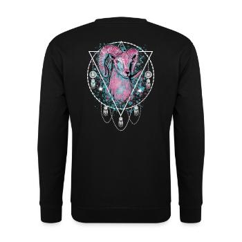 Bélier Signe Spirituel - Sweat-shirt Unisexe - noir - Dos - Michal (187cm)