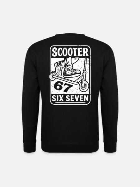 Backprint | Freestyle-Scooter Tretroller 67s - Unisex Pullover - Schwarz