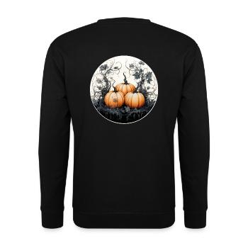 Pumpkins Halloween - Unisex Sweatshirt - black - Back - Alina (178cm)
