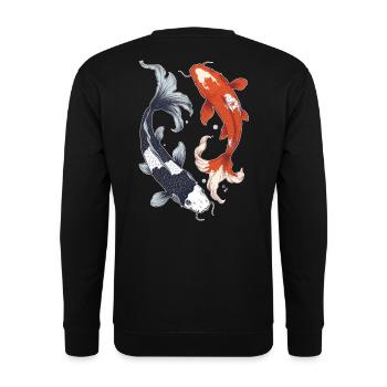 carpe koï - Sweat-shirt Unisexe - noir - Dos - Alina (178cm)