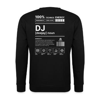 Deejay Vibes - Unisex Sweatshirt - black - Back - Alina (178cm)