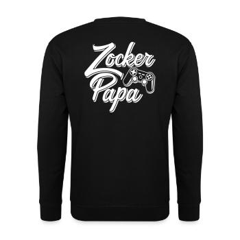 Zockerpapa - Unisex Pullover - Schwarz - Hinten - Michal (187cm)