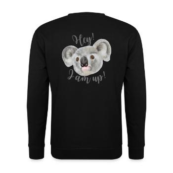 Koala - Unisex Pullover - Schwarz - Hinten - Alina (178cm)