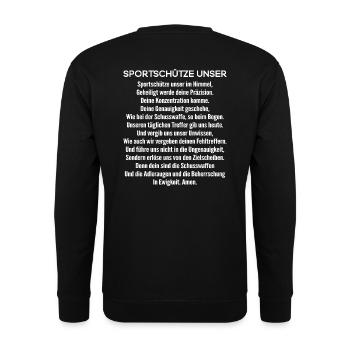 Sportschießen/Sportschütze-Unser/Gebet/Schießsport - Unisex Pullover - Schwarz - Hinten - Alina (178cm)