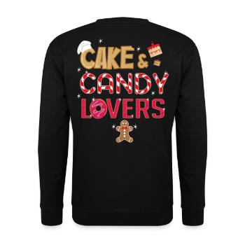 Cake & Candy Lovers T-Shirt - Unisex Sweatshirt - black - Back - Michal (187cm)