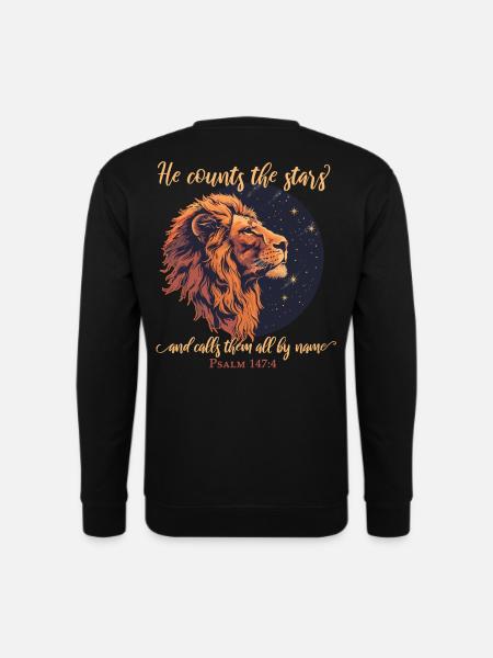 Löwe Bibelvers Christlich - Unisex Pullover - Schwarz