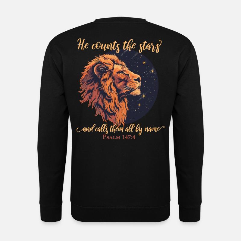 Leo Bible Verse Christian - Unisex Sweatshirt - black
