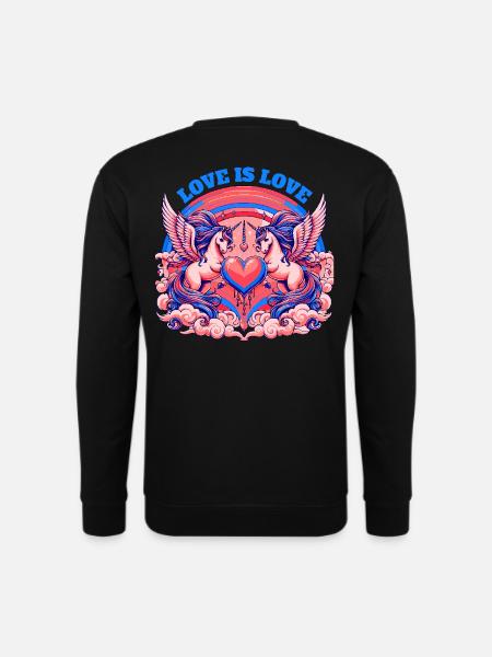 Love is Love Blue - Unisex Sweatshirt - black