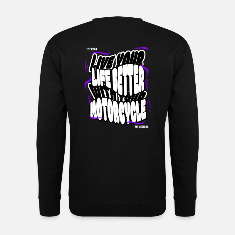 Motorcycle x MR DESIGNS  - Unisex Pullover - Schwarz