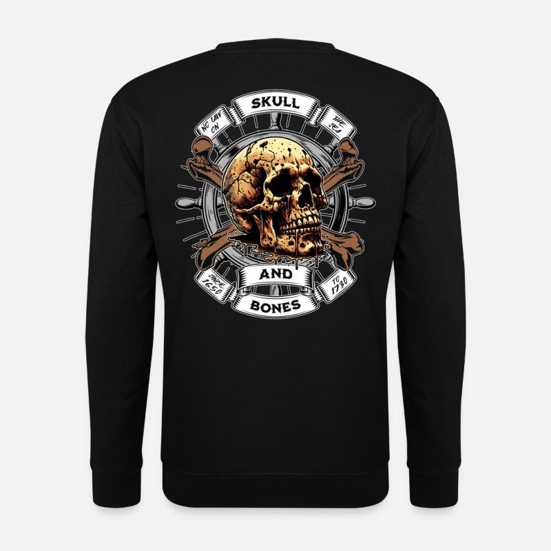 Skull and Bones Pirat - Unisex Pullover - Schwarz