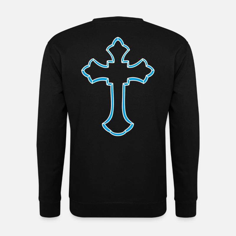 Neon Cross Silhouette - Unisex Sweatshirt - black