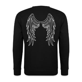Cadeau ailes d'ange ailes d'ange - Sweat-shirt Unisexe - noir - Dos - Alina (178cm)